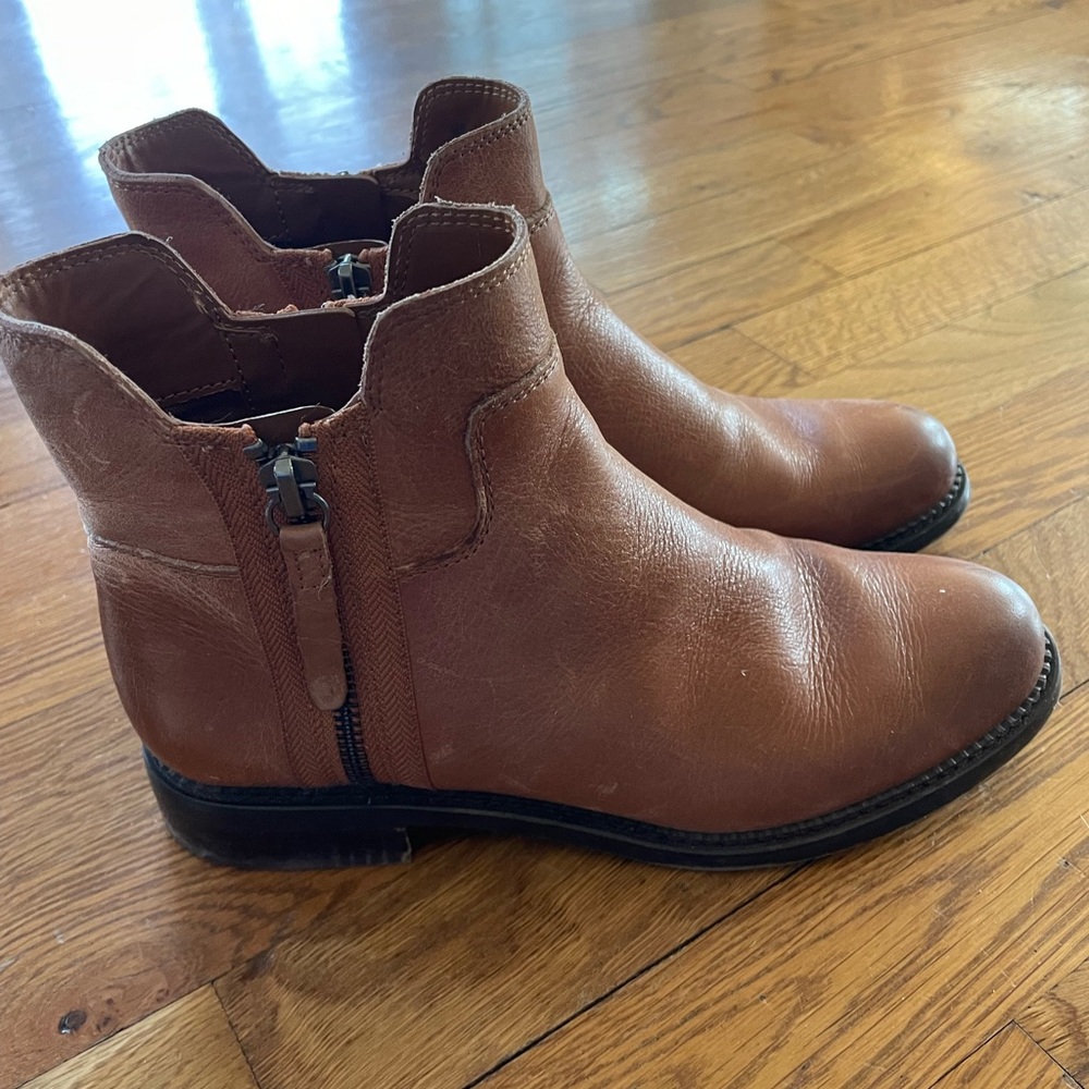 Franco Sarto cognac leather booties size 6.5